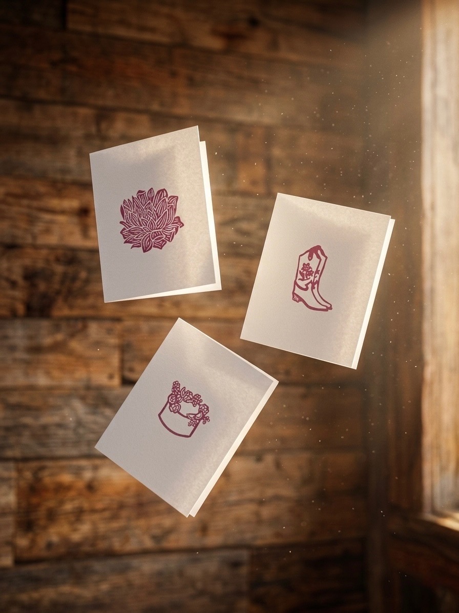 Hand-stamped stationery